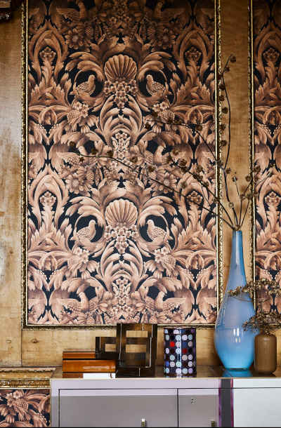 Tapeta Cole & Son Hampton Court Gibbons Carving – detal rzeźbionego wzoru, tapety klasyczne Warszawa Tapeta Cole & Son Hampton Court Gibbons Carving – detal rzeźbionego wzoru klasycznej tapety, sklep Warszawa
