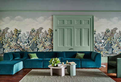 Tapeta Cole & Son Hampton Court Verdure Tapestry 118-17038 – tapeta gobelinowa klasyczna Warszawa Tapeta Cole & Son Hampton Court Palace Verdure Tapestry 118-17038 – klasyczna tapeta gobelinowa