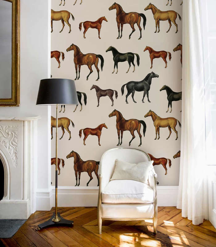 horses-beige-wallpaper